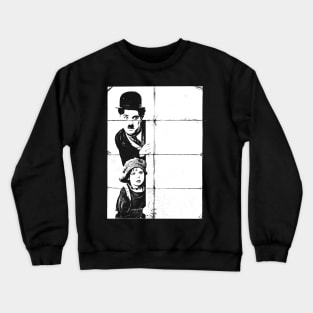 Charlie Chaplin And The Kid Crewneck Sweatshirt